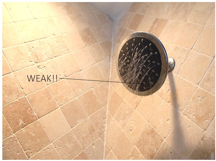 Weak Shower, DIY Bathroom, Bathroom Renovation, Rain Shower Head