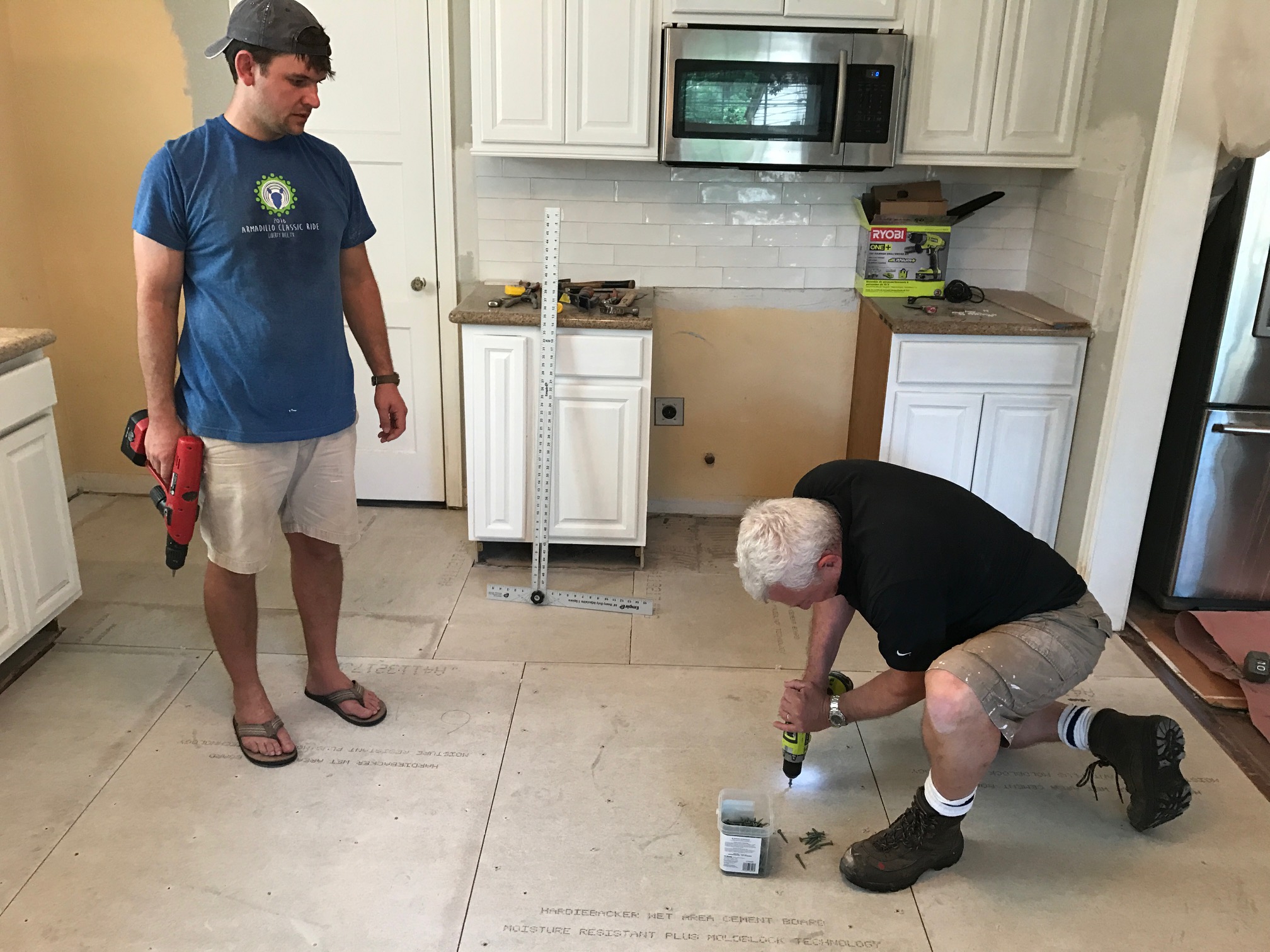 concrete backerboard, diy floors, home flooring