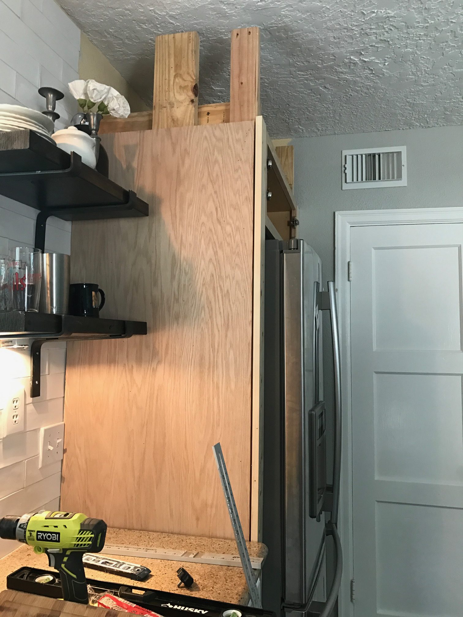 diy fridge surround