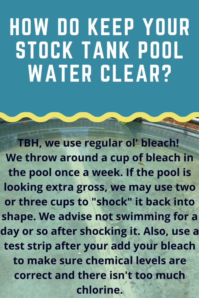 stock tank pool, diy stock tank pool, diy pool, pool projects, install your own pool, cowboy pool, plunge pool, dip pool, texas pool, clean pool water, how to clean stock tank pool, chlorine stock tank, ph levels stock tank pool